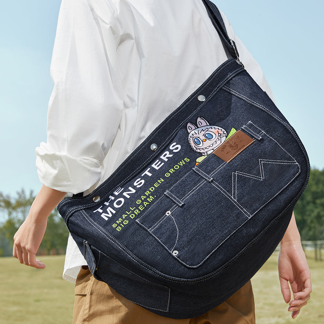 Labubu Denim Tote Bag – Fall In Wild Series - Image 3