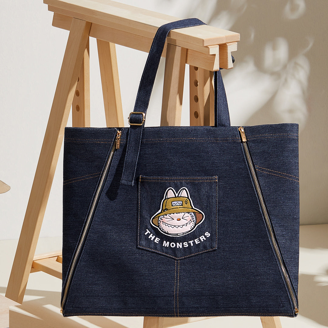 Labubu Denim Tote Bag– Fall In Wild Series - Image 5