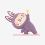 Labubu Figure Little Bird – Lazy Yoga Series