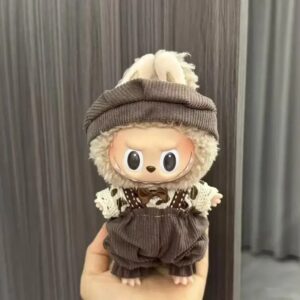 Vintage Brown Outfit for Labubu Figure – Classy & Cosy Edition