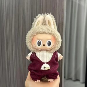 Soft Sheep Outfit for Labubu Figure – Bordeaux Cocoon Edition
